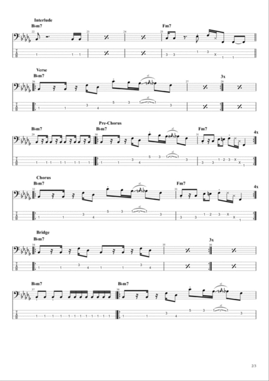 Don't Call Me Baby (original Mix-edit) Bass Guitar scores gallery preview page 2