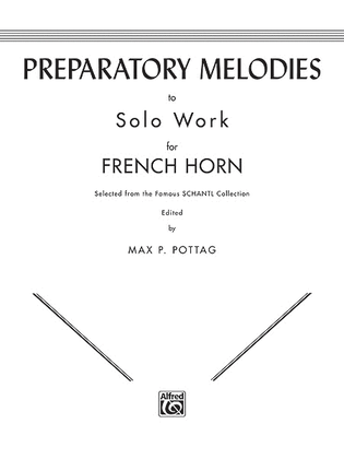 Book cover for Preparatory Melodies to Solo Work for Horn