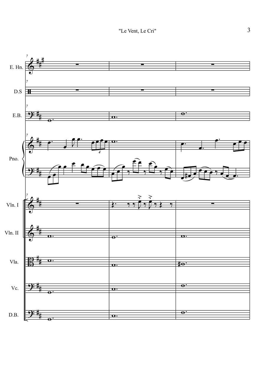 Le Vent, Le Cri String Orchestra scores gallery preview page 6