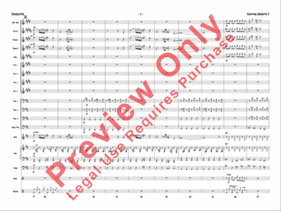 Hunting Wabbits 3 (Get Off My Lawn) Jazz Ensemble scores gallery preview page 8