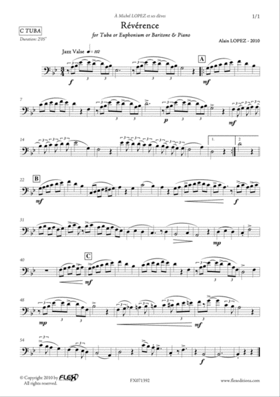 Reverence Reverence Euphonium scores gallery preview page 5