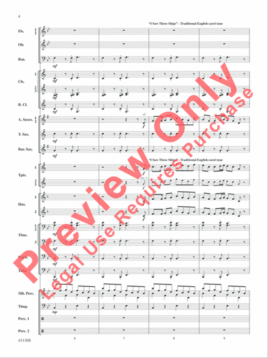 And All the Bells on Earth Shall Ring Concert Band scores gallery preview page 5