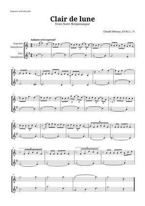 Clair de Lune by Debussy for Soprano and Alto Sax