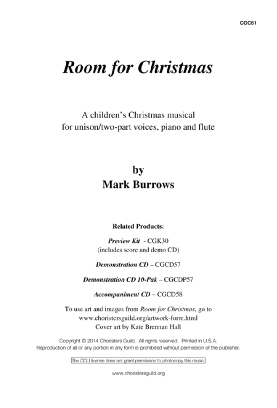 Room For Christmas Accompaniment Recording Unison Choir scores gallery preview page 2