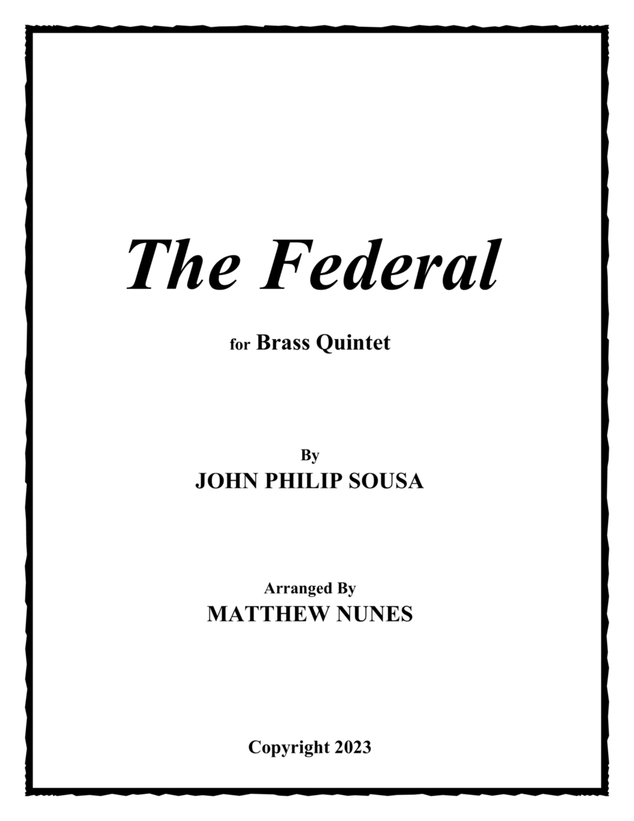 The Federal Brass Quintet scores gallery preview page 1