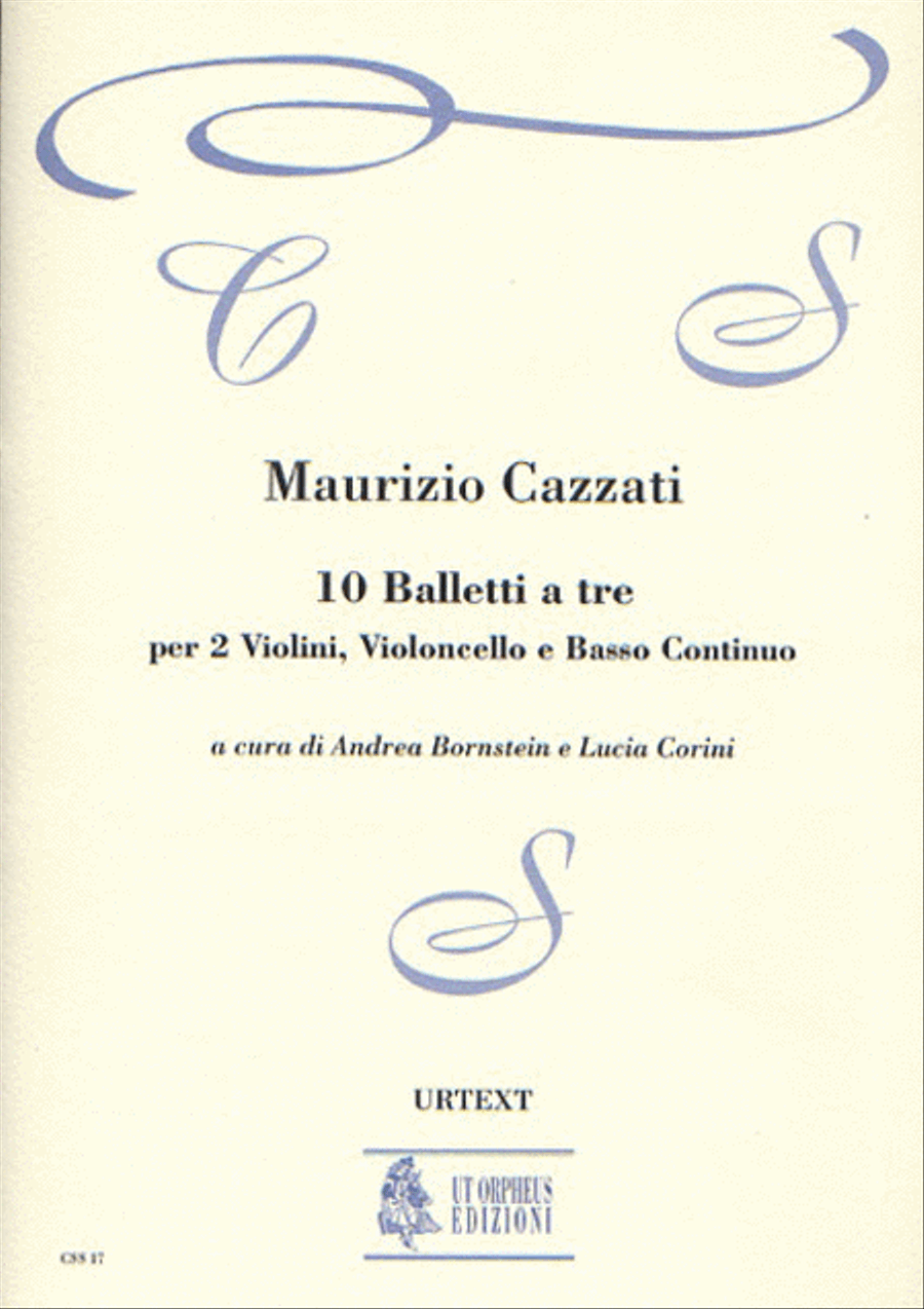 10 Balletti a tre for 2 Violins, Violoncello and Continuo String Orchestra scores gallery preview page 1