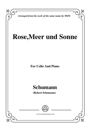 Book cover for Schumann-Rose,Meer und Sonne,for Cello and Piano