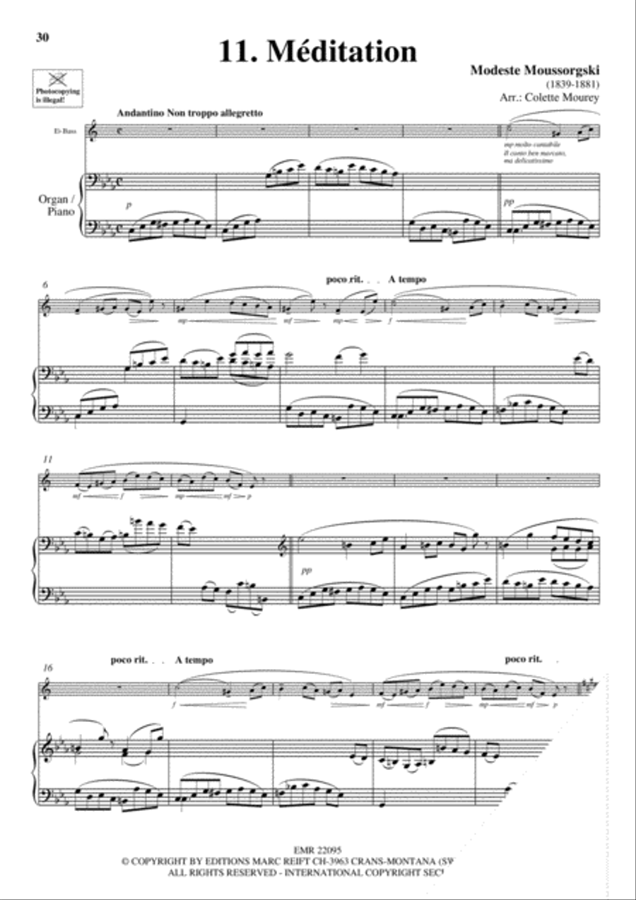 20 Greatest Meditations Voice Solo scores gallery preview page 13