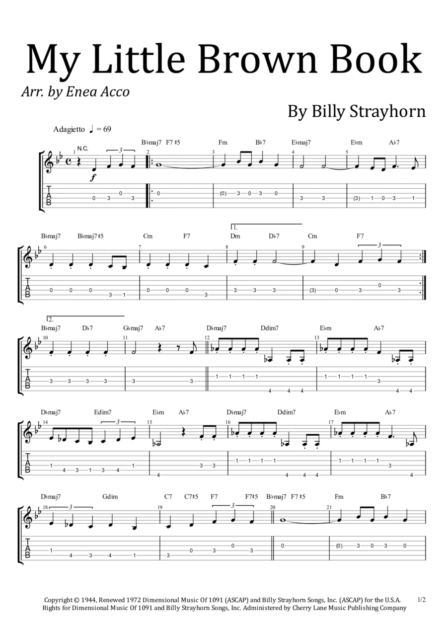 My Little Brown Book Piano scores gallery preview page 1