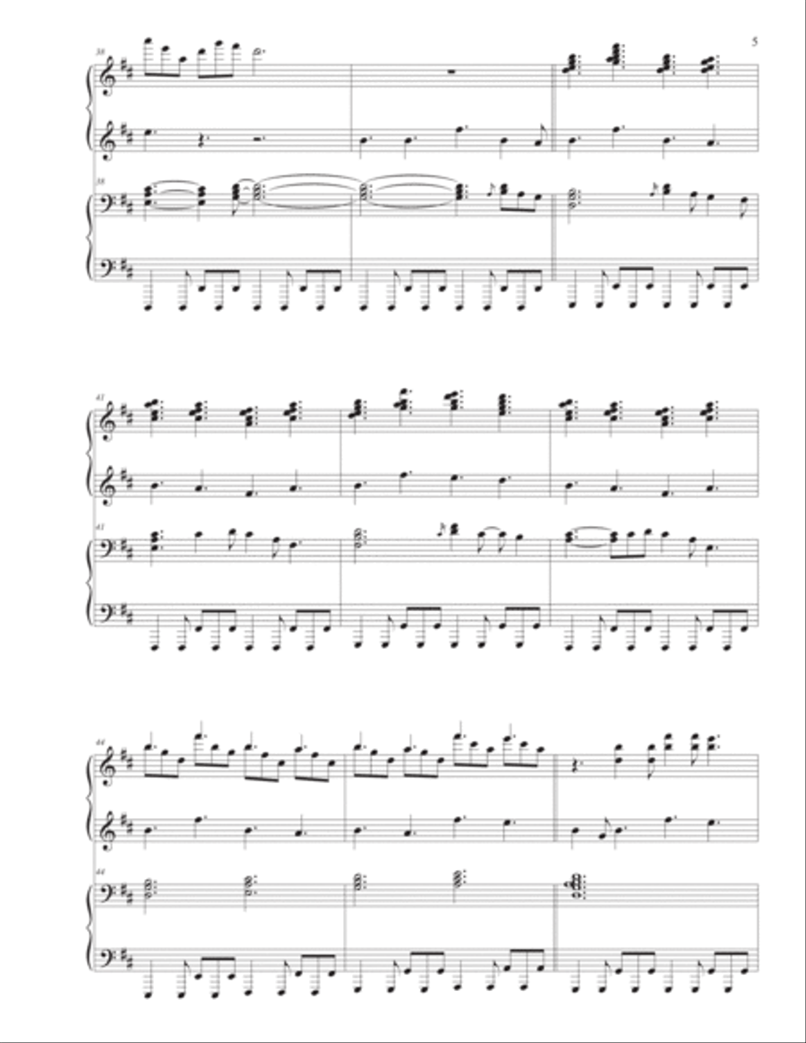 Everybody Wants To Rule The World 1 Piano, 4-Hands scores gallery preview page 5