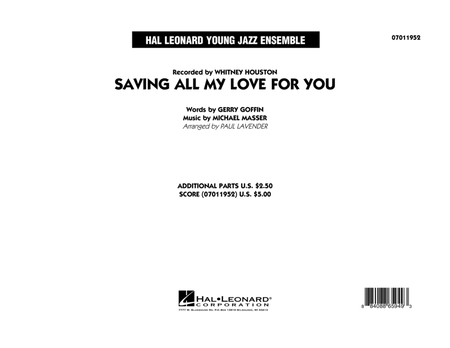 Saving All My Love For You - Full Score