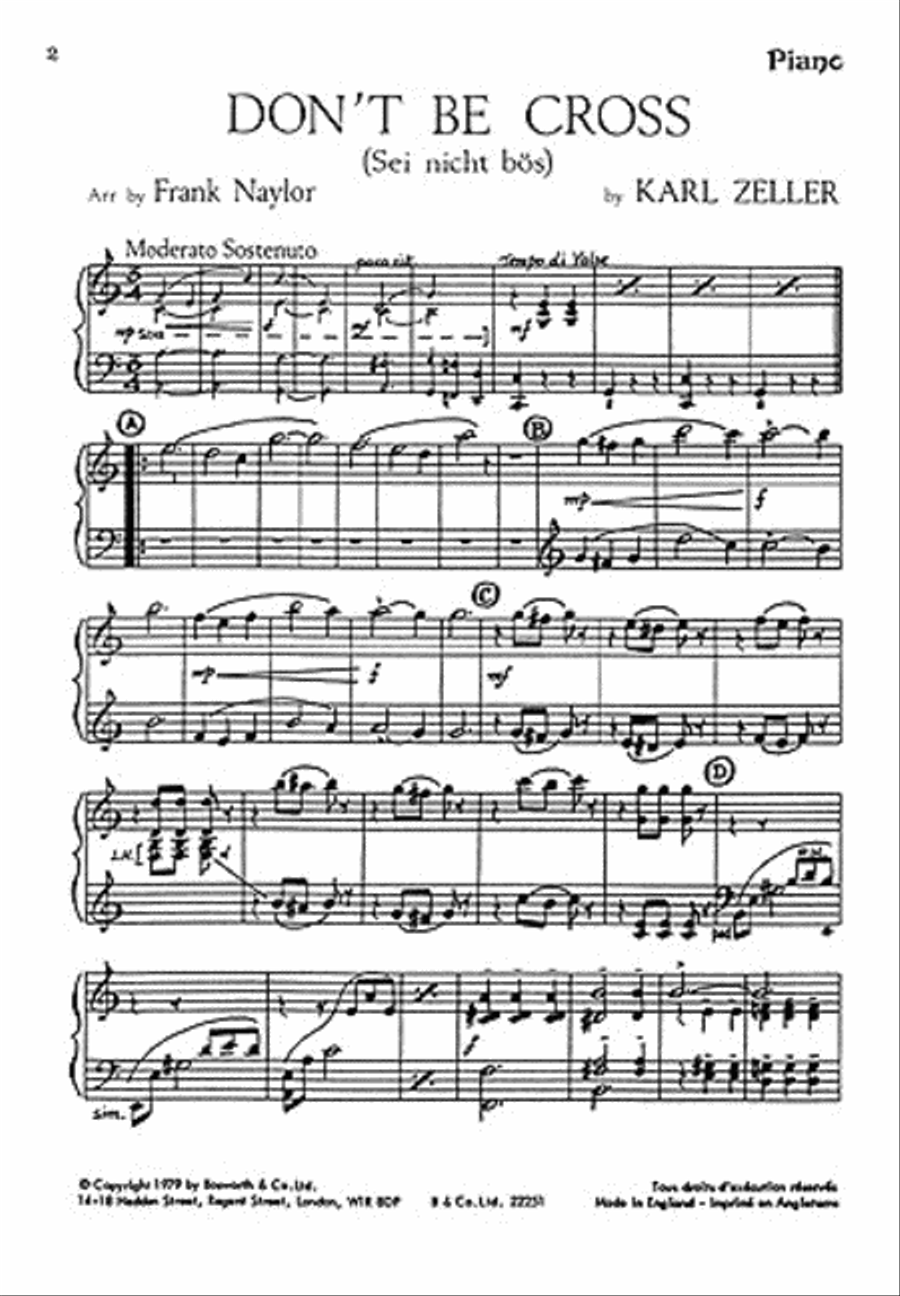 Don't Be Cross Arranged Frank Naylor Orchestra scores gallery preview page 1