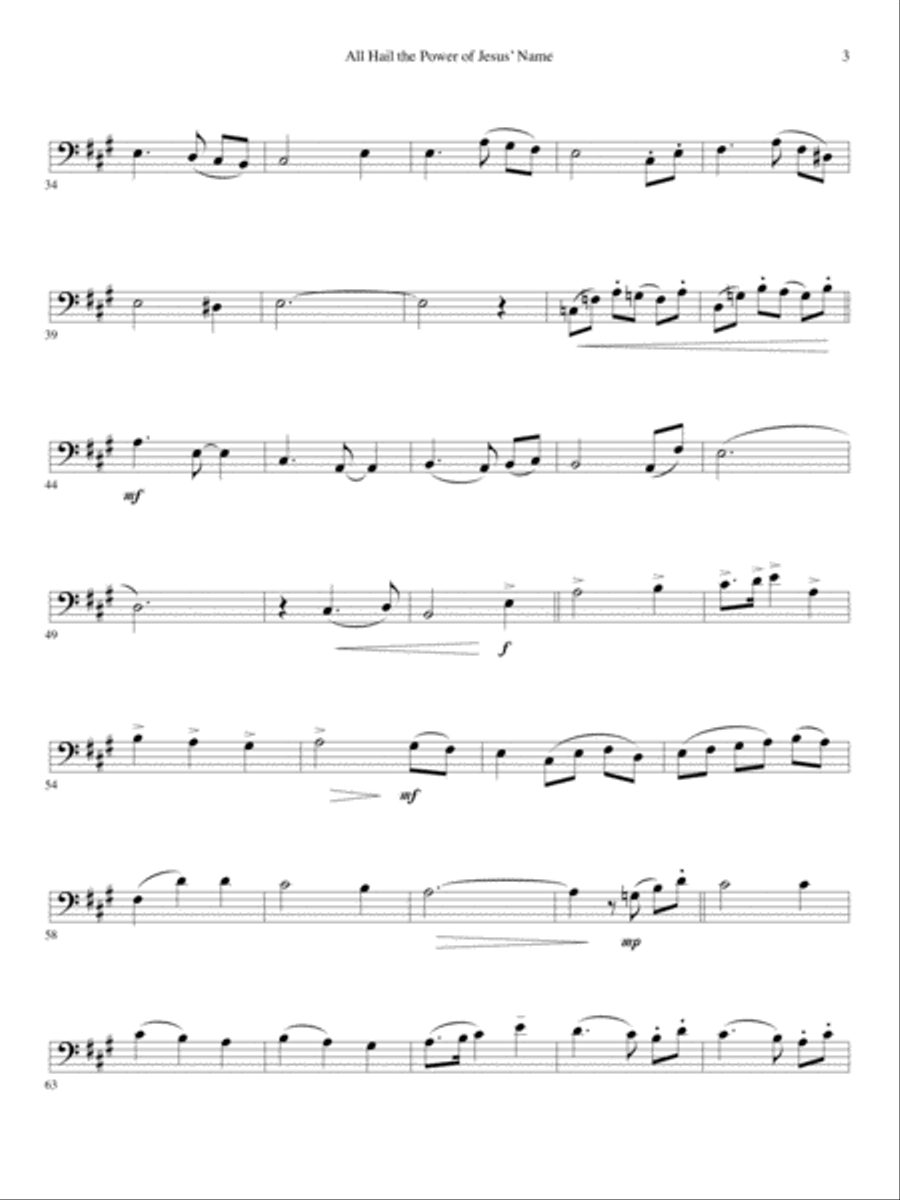 Creative Hymns for Cello Cello scores gallery preview page 3