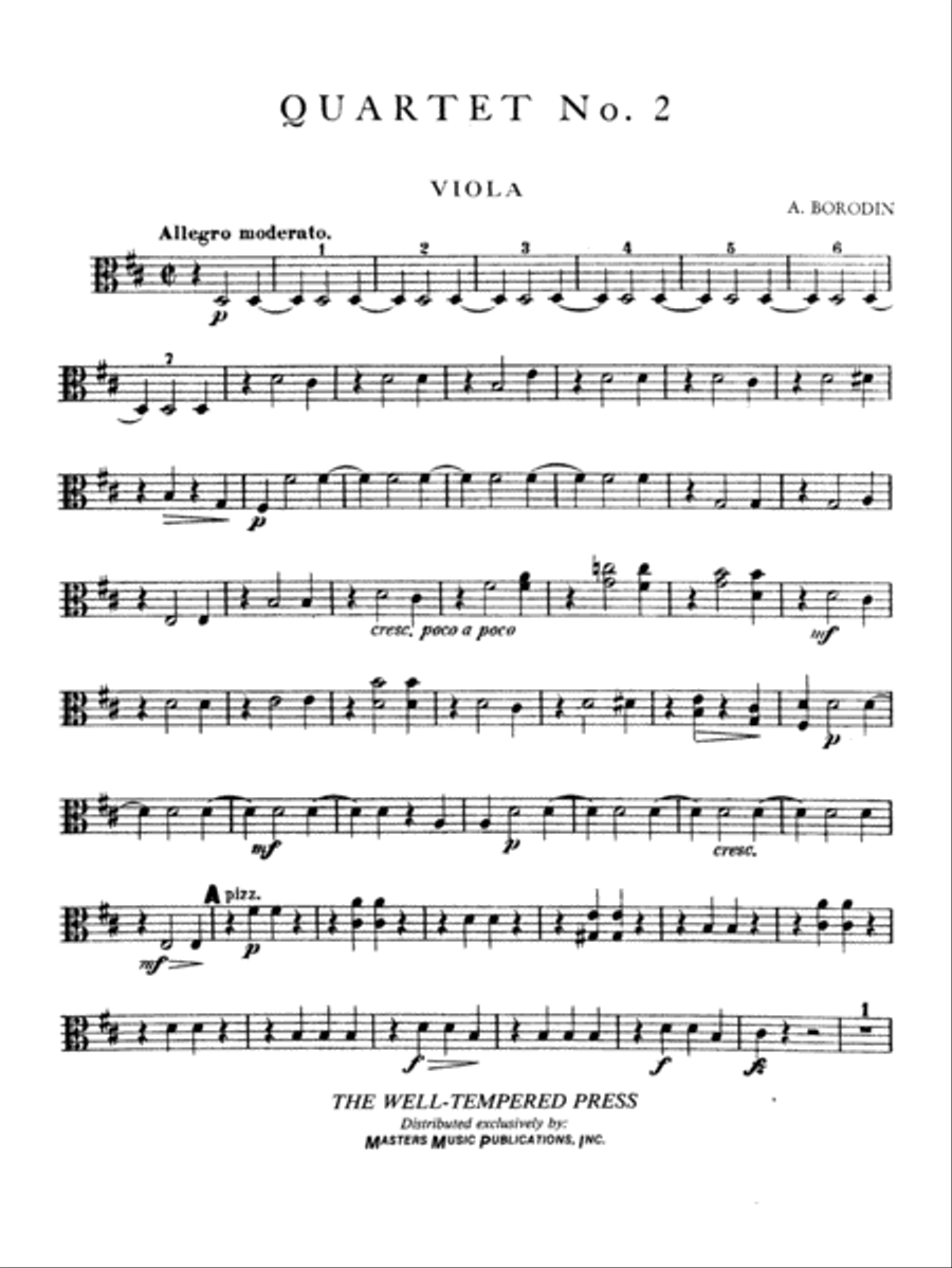 String Quartet No. 2 in D Major String Quartet scores gallery preview page 2