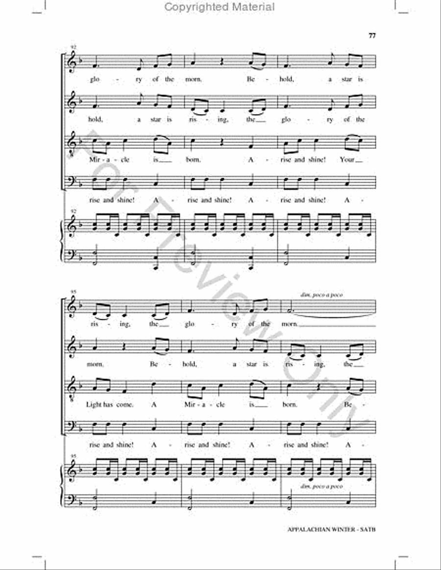 Appalachian Winter Choir scores gallery preview page 76