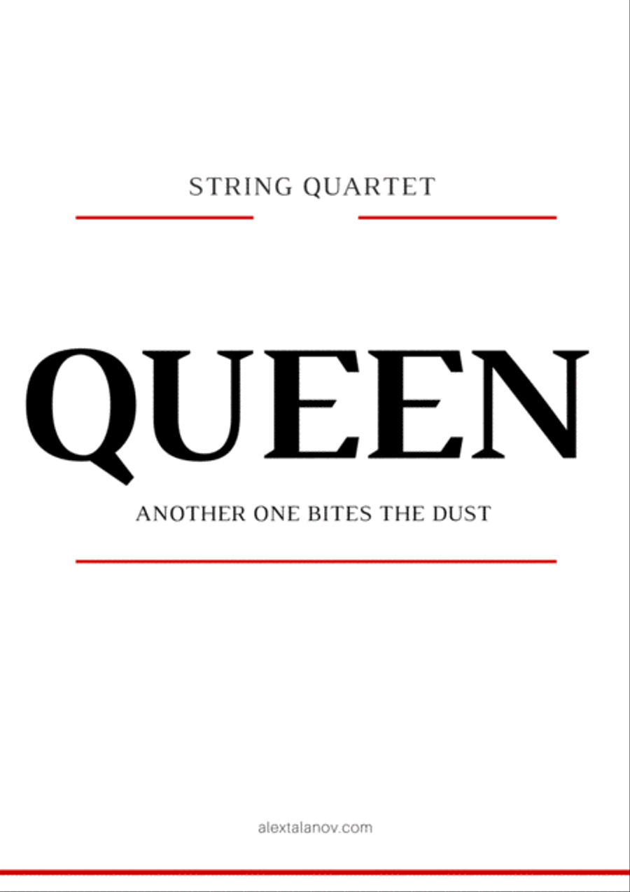 Another One Bites The Dust String Quartet scores gallery preview page 1