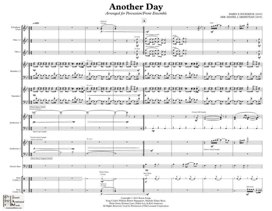 Another Day Percussion Ensemble scores gallery preview page 1