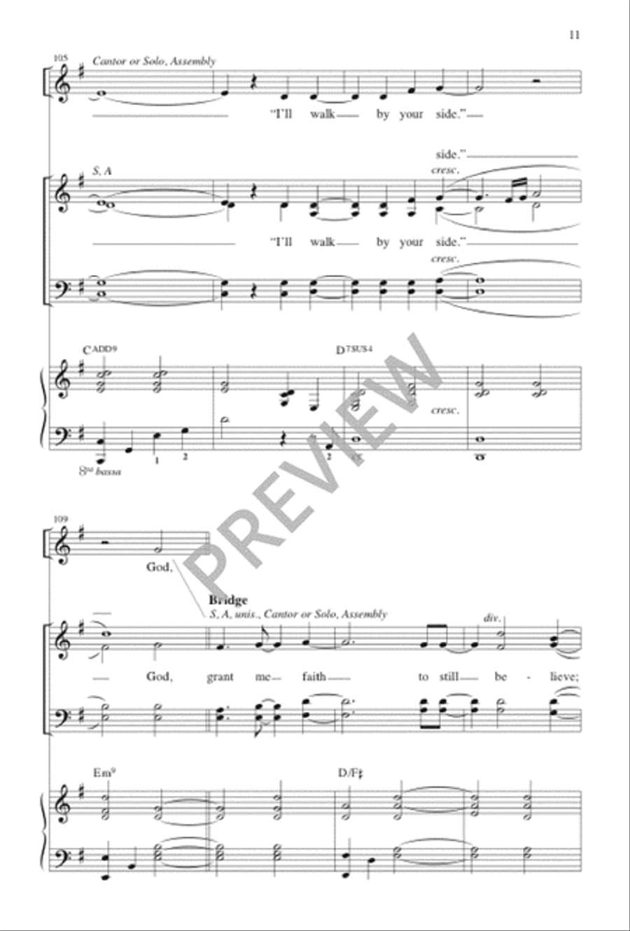 I'll Walk by Your Side I'll Walk by Your Side 4-Part scores gallery preview page 12