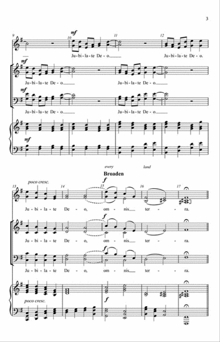 Jubilate Deo, Alleluia! 4-Part scores gallery preview page 3