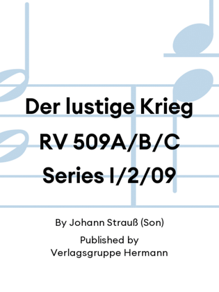 Book cover for Der lustige Krieg RV 509A/B/C Series I/2/09