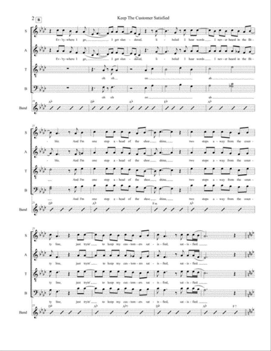 Keep The Customer Satisfied 4-Part scores gallery preview page 2