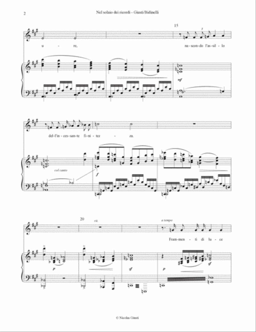 Nel solaio dei ricordi Chamber Music scores gallery preview page 2
