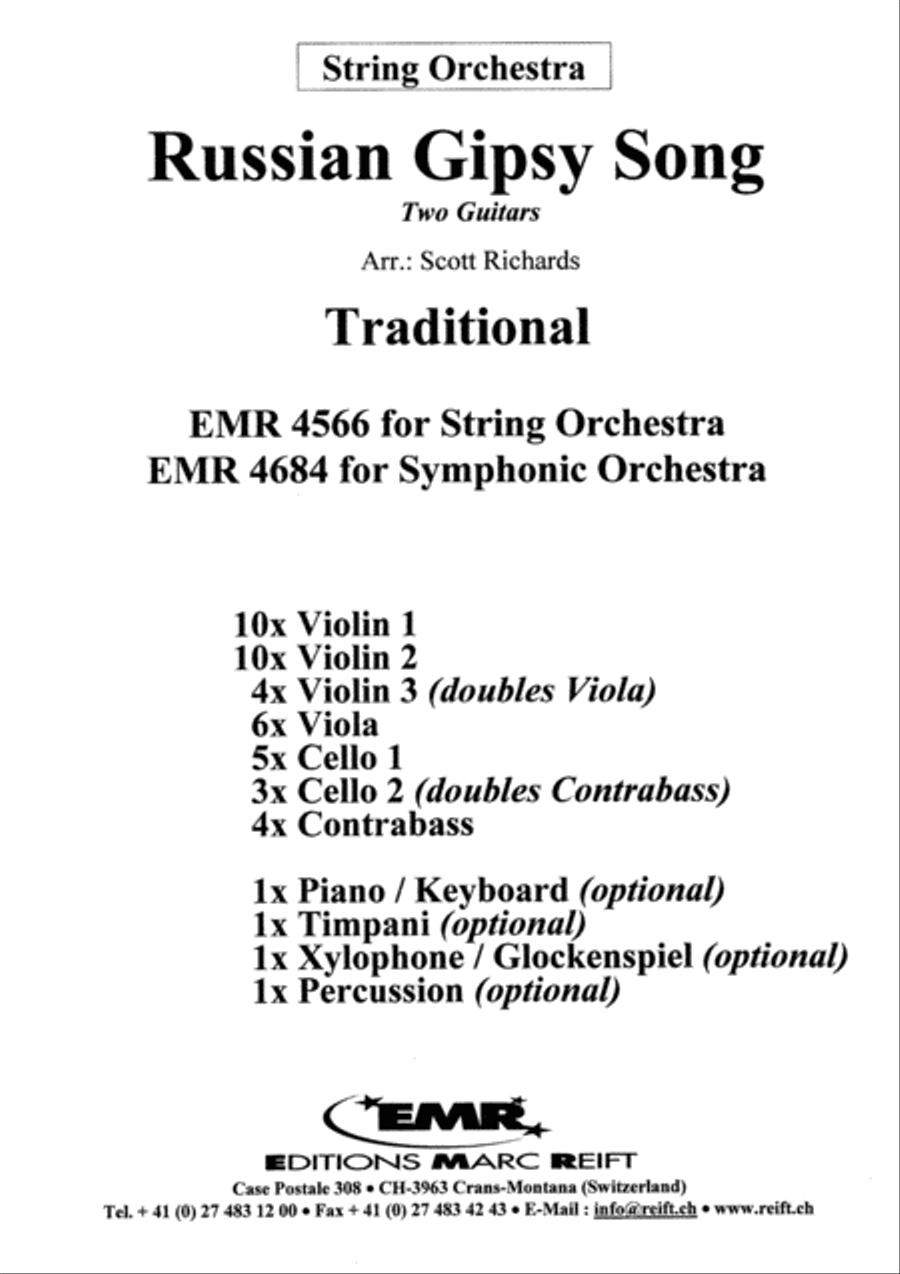 Russian Gipsy Song String Orchestra scores gallery preview page 2