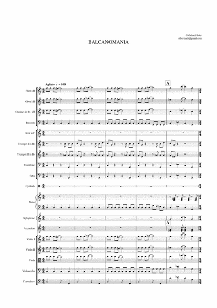 BALCANOMANIA full orchestral score and parts image number null