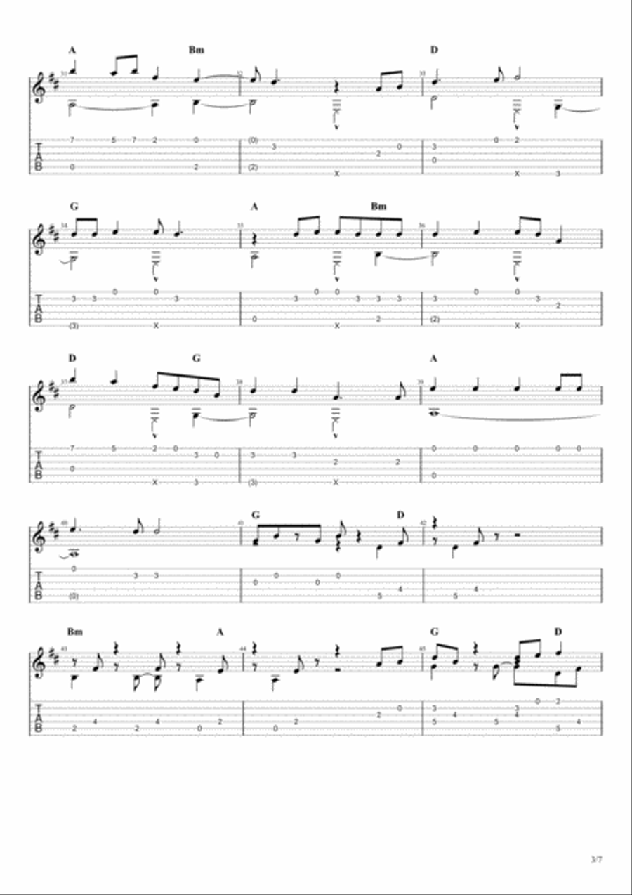 The Bones Guitar Tablature scores gallery preview page 3