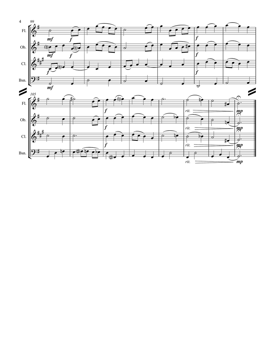 Silver Bells Woodwind Quartet scores gallery preview page 5
