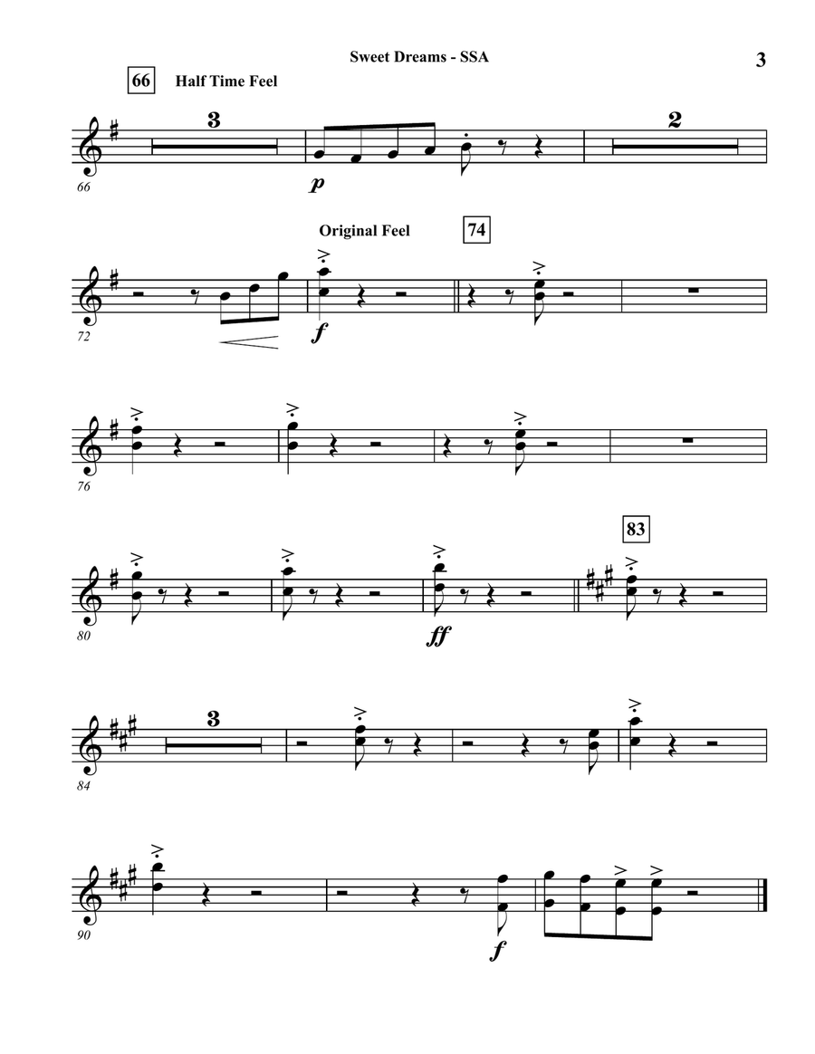 Sweet Dreams Concert Band scores gallery preview page 3