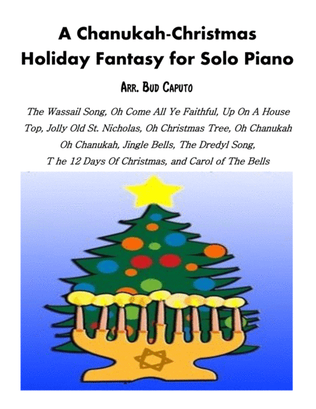 Book cover for Hanukkah -Christmas Holiday Fantasy for Solo Piano
