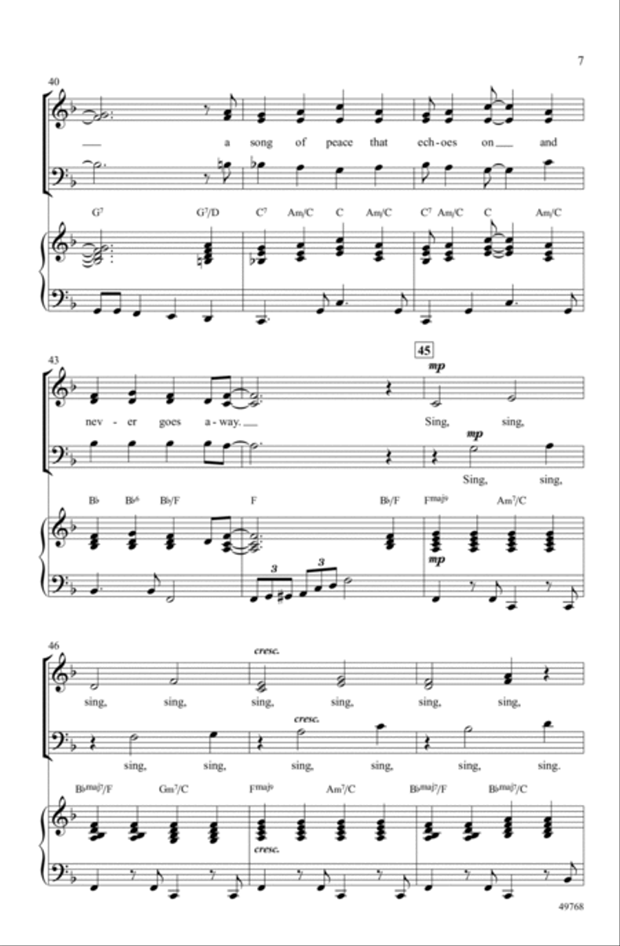 I'd Like to Teach the World to Sing Choir scores gallery preview page 6