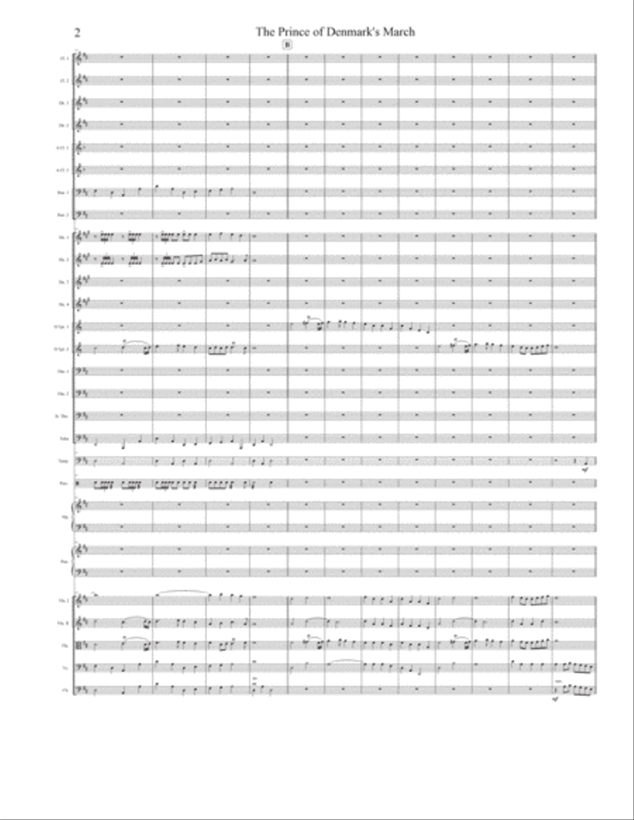 The Prince of Denmark's March (Trumpet Voluntary) Full Orchestra scores gallery preview page 4