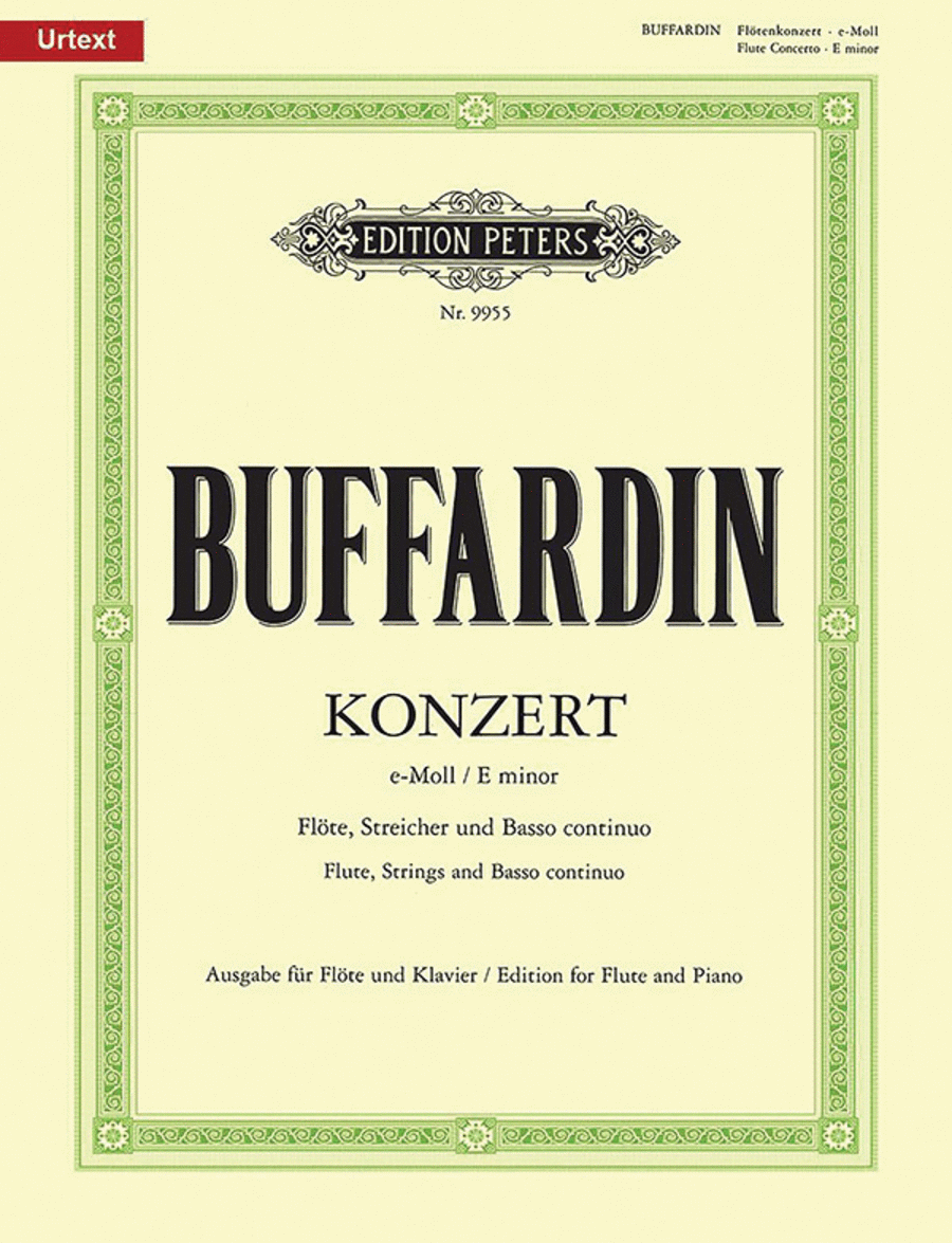 Concerto for Flute, Strings and Basso continuo E minor (Edition for Flute and Piano) Flute Solo scores gallery preview page 1