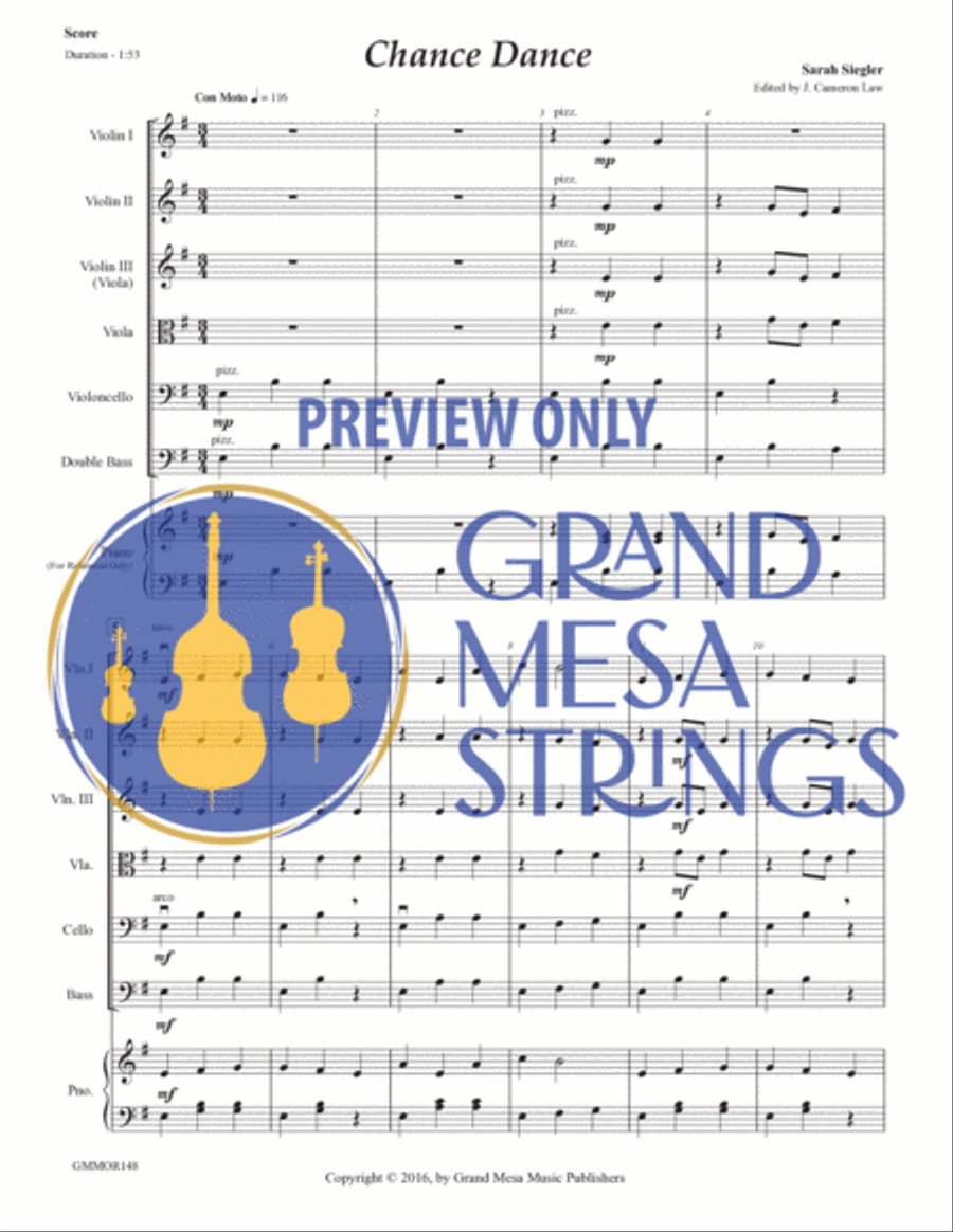 Chance Dance String Orchestra scores gallery preview page 2