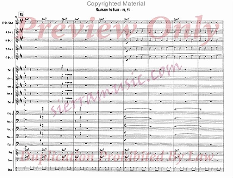 Rhapsody In Blue Jazz Ensemble scores gallery preview page 14