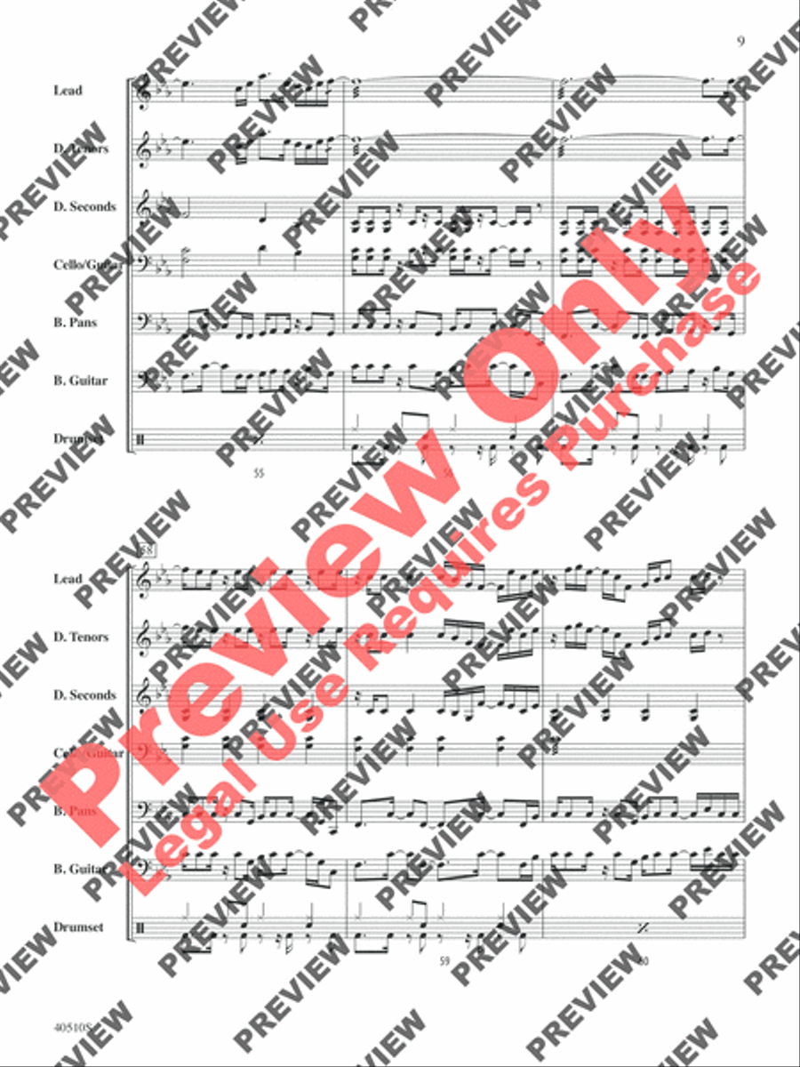 Europa (Earth's Cry Heaven's Smile) Steel Drum Band scores gallery preview page 26