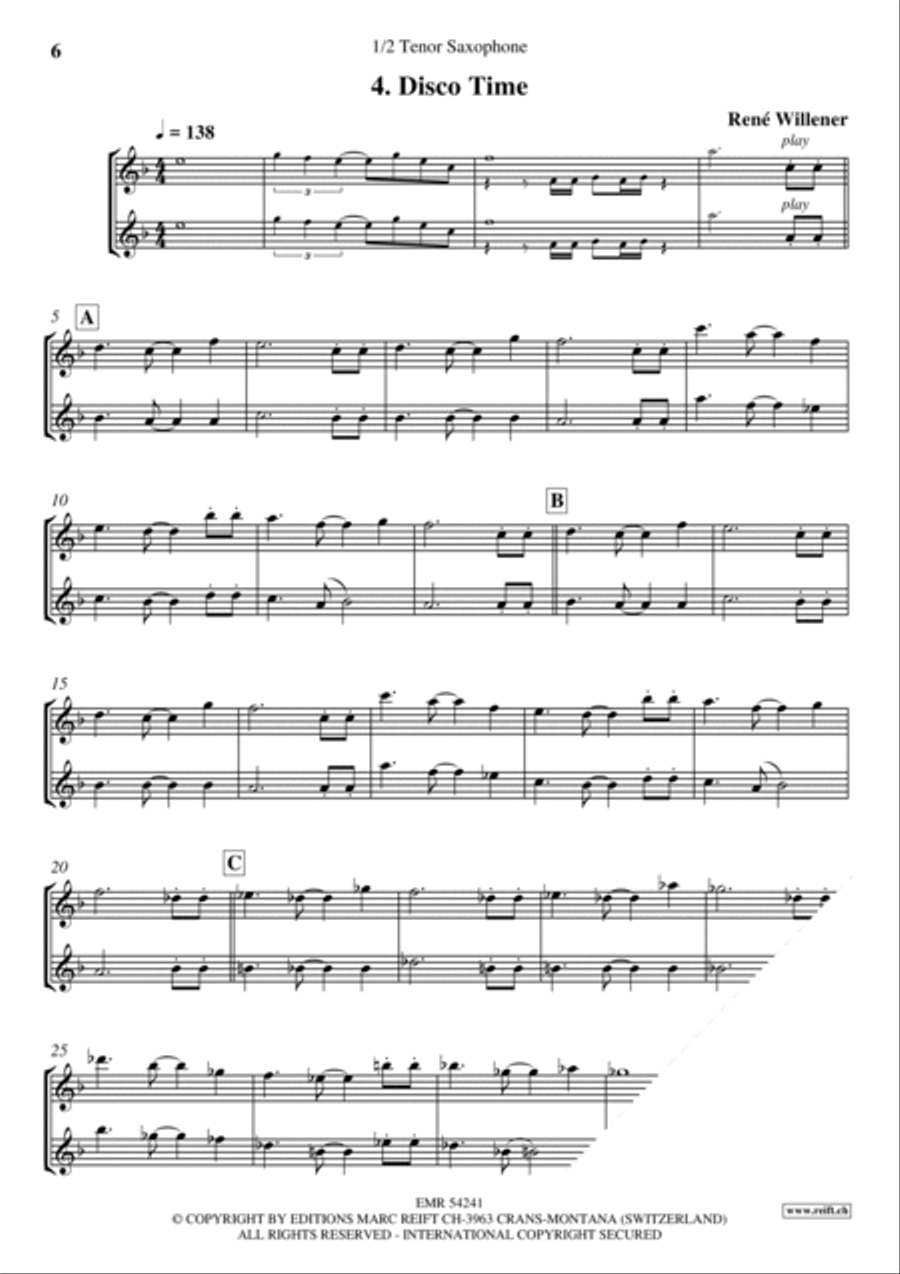 Happy Birthday Tenor Saxophone scores gallery preview page 6