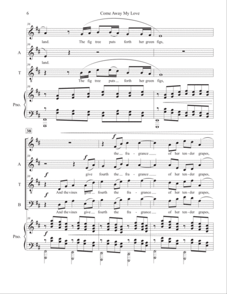 Come Away My Love 4-Part scores gallery preview page 6