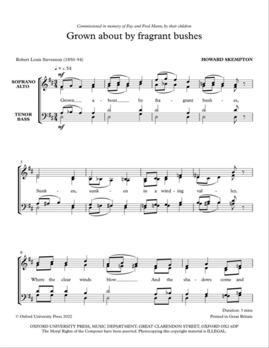 Grown about by fragrant bushes 4-Part scores gallery preview page 2