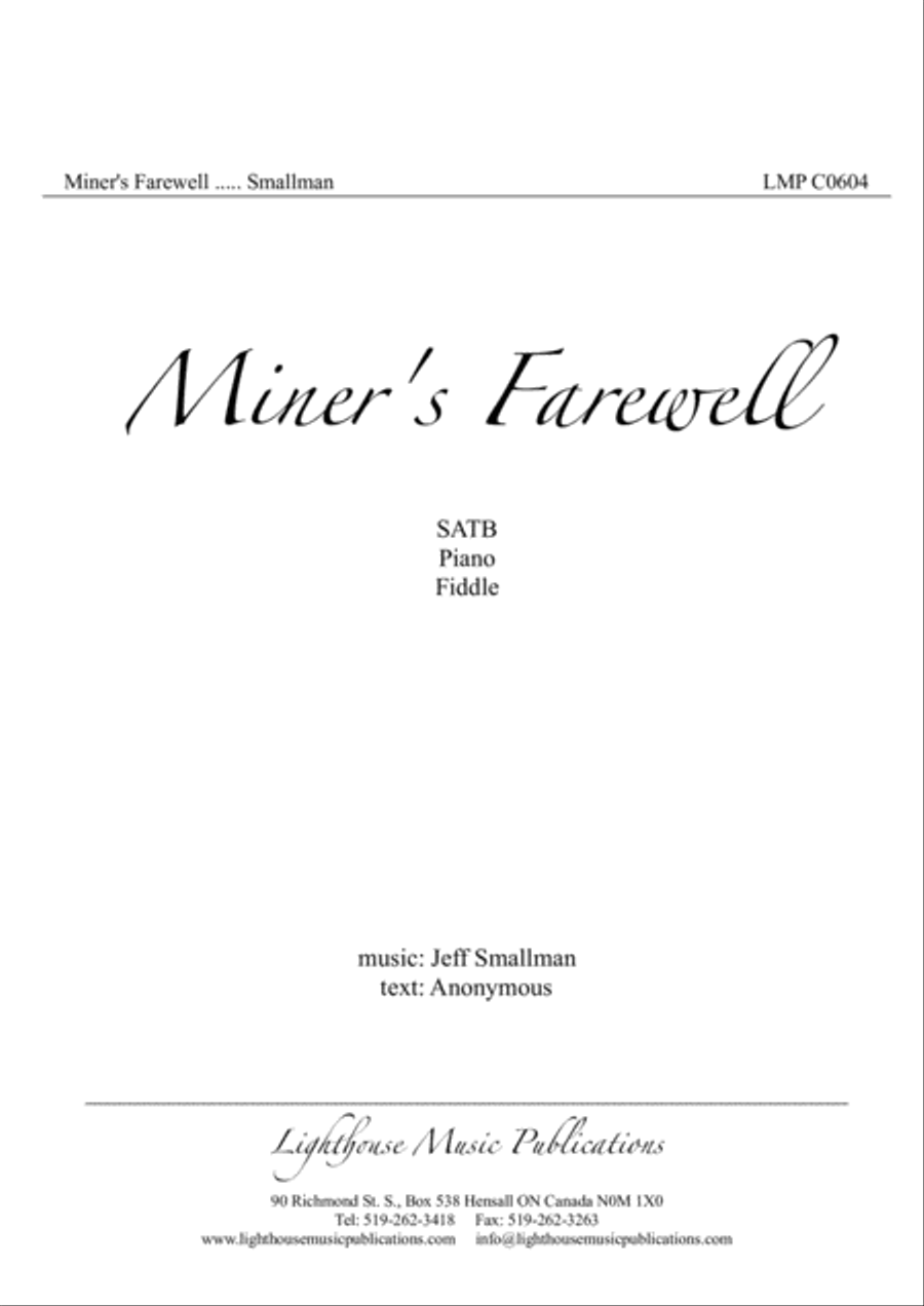 Miner's Farewell Miner's Farewell 4-Part scores gallery preview page 2