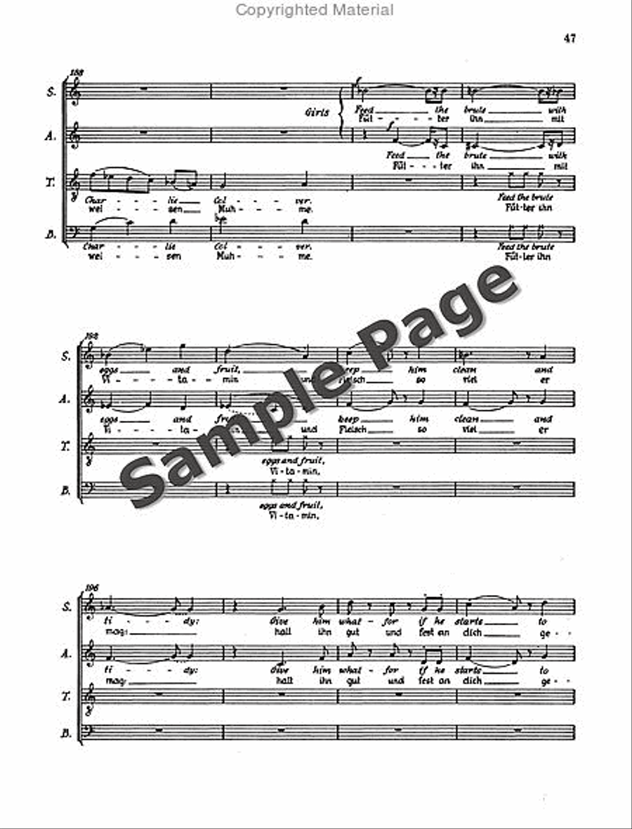 Henze Moralities(1967) Chor.score 4-Part scores gallery preview page 50