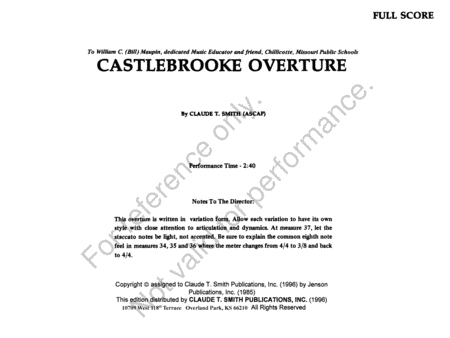 Castlebrooke Overture image number null