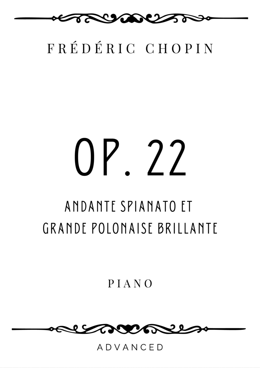 Chopin - Andante spianato et Grande polonaise brillante - Advanced Piano Method scores gallery preview page 1