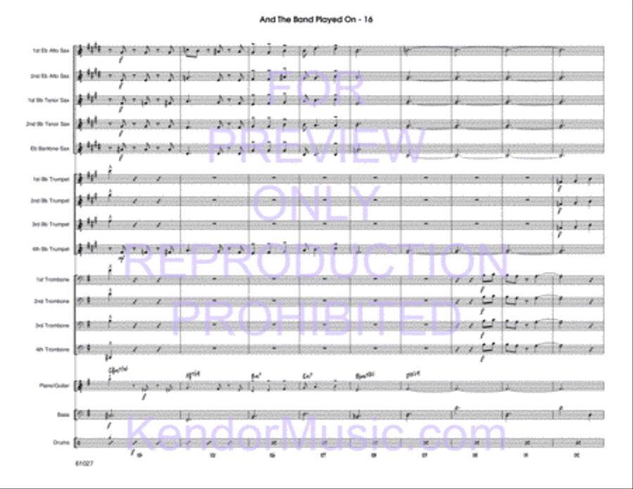 And The Band Played On Jazz Ensemble scores gallery preview page 17