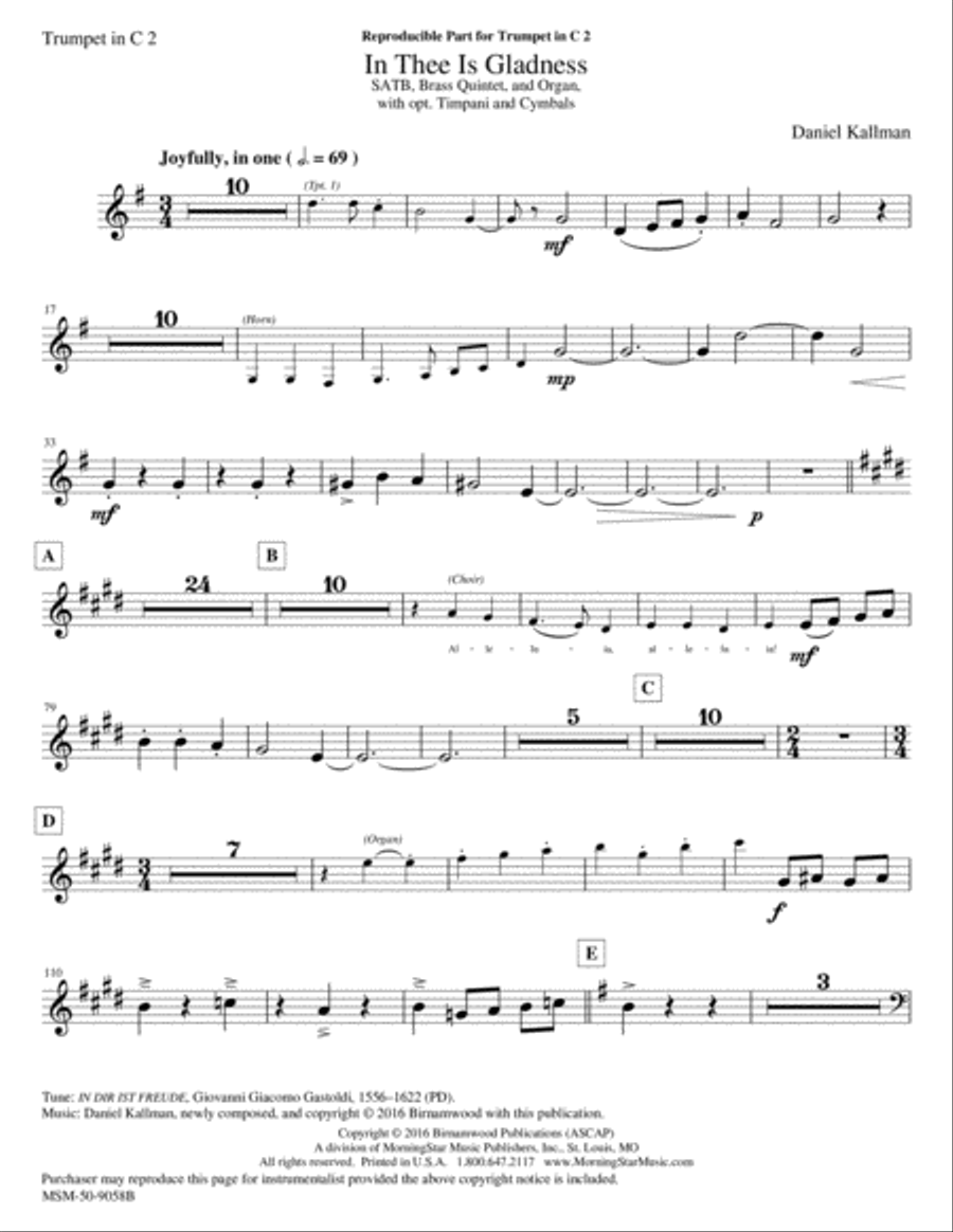 In Thee Is Gladness Choir scores gallery preview page 5