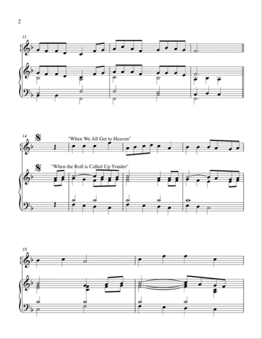 Salvation Hymn Tune Medley Woodwind Duet scores gallery preview page 2