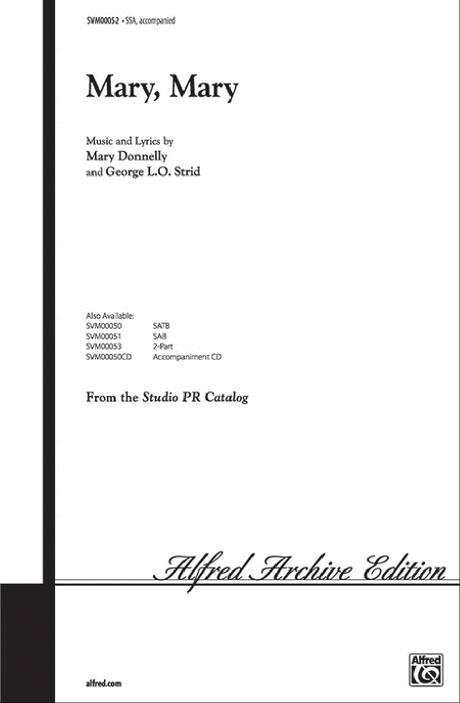Mary, Mary Mary, Mary Women's Choir scores gallery preview page 1