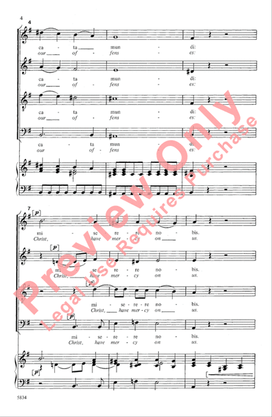 Agnus Dei 4-Part scores gallery preview page 4
